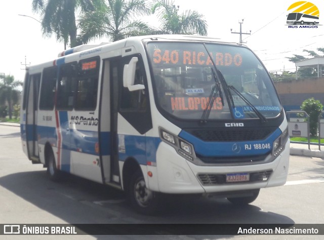 Viação Nossa Senhora da Penha RJ 188.046 na cidade de Mesquita, Rio de Janeiro, Brasil, por Anderson Nascimento . ID da foto: 10123820.