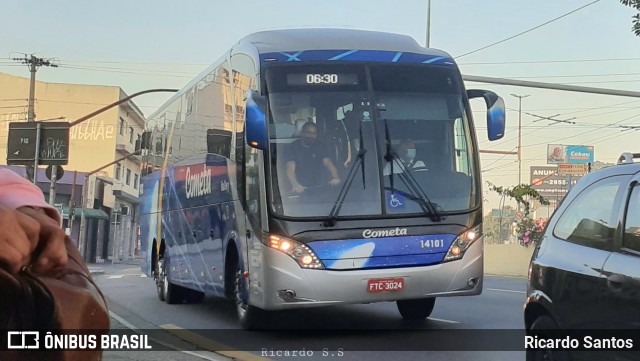 Viação Cometa 14101 na cidade de São Bernardo do Campo, São Paulo, Brasil, por Ricardo Santos. ID da foto: 10123527.