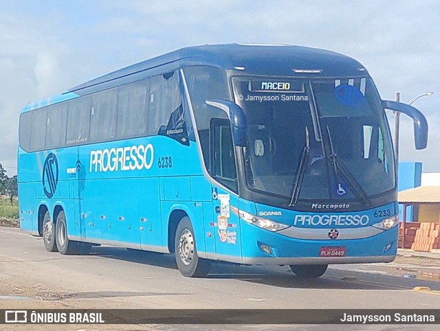 Auto Viação Progresso 6238 na cidade de Atalaia, Alagoas, Brasil, por Jamysson Santana. ID da foto: 10128825.