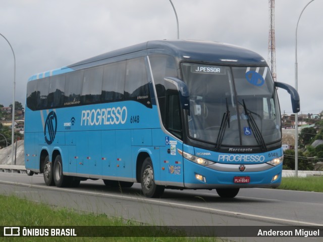 Auto Viação Progresso 6148 na cidade de Recife, Pernambuco, Brasil, por Anderson Miguel. ID da foto: 10127359.