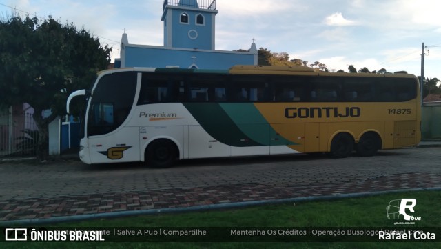 Empresa Gontijo de Transportes 14875 na cidade de Dom Silvério, Minas Gerais, Brasil, por Rafael Cota. ID da foto: 10127281.