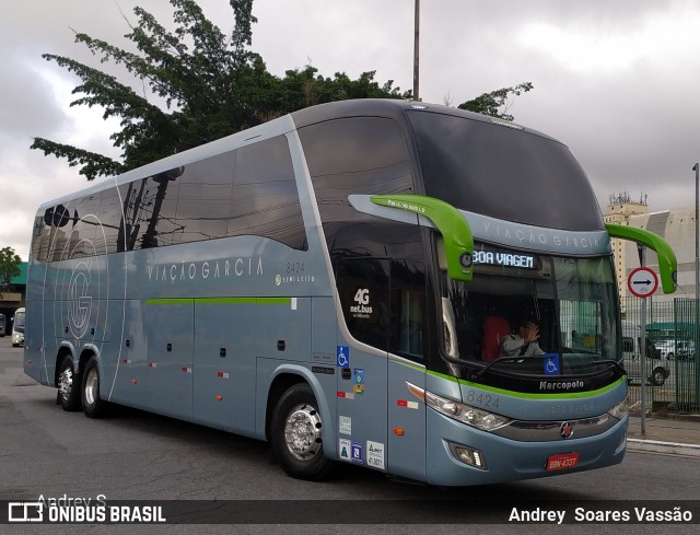 Viação Garcia 8424 na cidade de São Paulo, São Paulo, Brasil, por Andrey  Soares Vassão. ID da foto: 10128730.