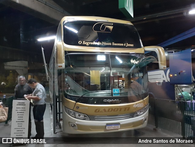 Auto Viação Gadotti 4420 na cidade de São Paulo, São Paulo, Brasil, por Andre Santos de Moraes. ID da foto: 10127955.