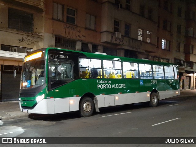 Sudeste Transportes Coletivos 3349 na cidade de Porto Alegre, Rio Grande do Sul, Brasil, por JULIO SILVA. Número da foto: #10130472.