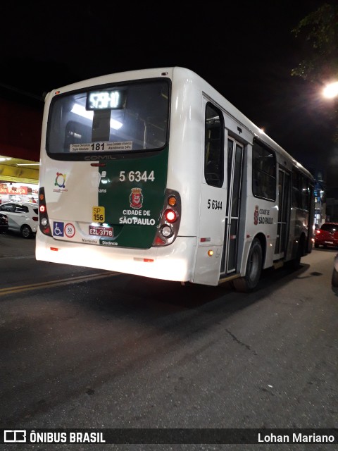 Transunião Transportes 5 6344 na cidade de São Paulo, São Paulo, Brasil, por Lohan Mariano. ID da foto: 10130792.