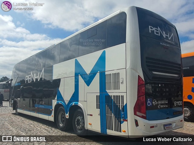 Empresa de Ônibus Nossa Senhora da Penha 61100 na cidade de Curitiba, Paraná, Brasil, por Lucas Weber Calizario. Número da foto: #10133927.