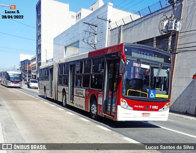 Viação Gatusa Transportes Urbanos 7 6162 na cidade de São Paulo, São Paulo, Brasil, por Lucas Santos da Silva. Número da foto: #10135223.