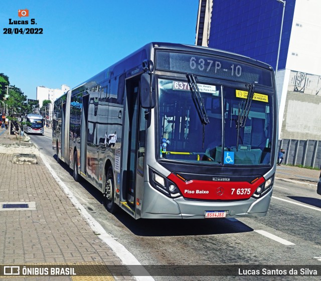 Viação Gatusa Transportes Urbanos 7 6375 na cidade de São Paulo, São Paulo, Brasil, por Lucas Santos da Silva. Número da foto: #10135240.
