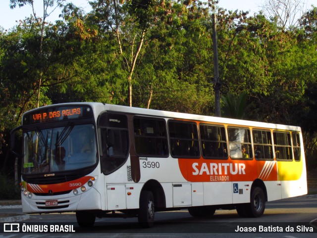 Saritur - Santa Rita Transporte Urbano e Rodoviário 3590 na cidade de Ipatinga, Minas Gerais, Brasil, por Joase Batista da Silva. ID da foto: 10133617.