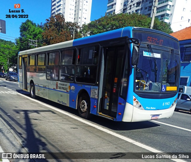 Viação Grajaú S.A. 6 1143 na cidade de São Paulo, São Paulo, Brasil, por Lucas Santos da Silva. Número da foto: #10135266.