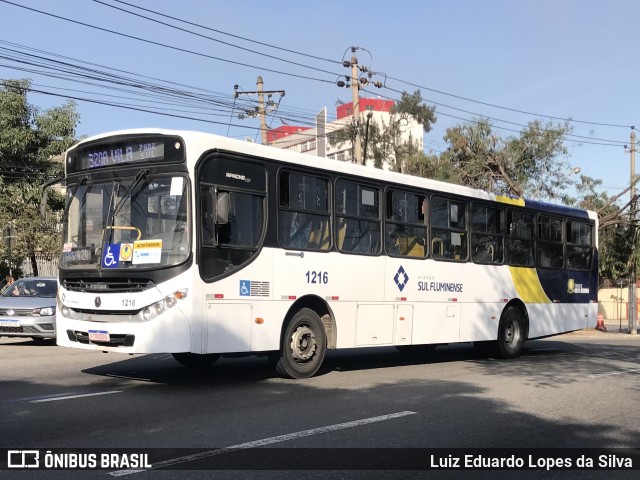 Viação Sul Fluminense 1216 na cidade de Volta Redonda, Rio de Janeiro, Brasil, por Luiz Eduardo Lopes da Silva. ID da foto: 10133649.