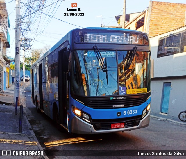Transwolff Transportes e Turismo 6 6333 na cidade de São Paulo, São Paulo, Brasil, por Lucas Santos da Silva. Número da foto: #10135203.