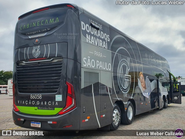Viação Garcia 86058 na cidade de Curitiba, Paraná, Brasil, por Lucas Weber Calizario. Número da foto: #10133939.