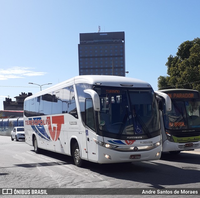 Viação Teresópolis RJ 203.036 na cidade de Rio de Janeiro, Rio de Janeiro, Brasil, por Andre Santos de Moraes. Número da foto: #10133883.