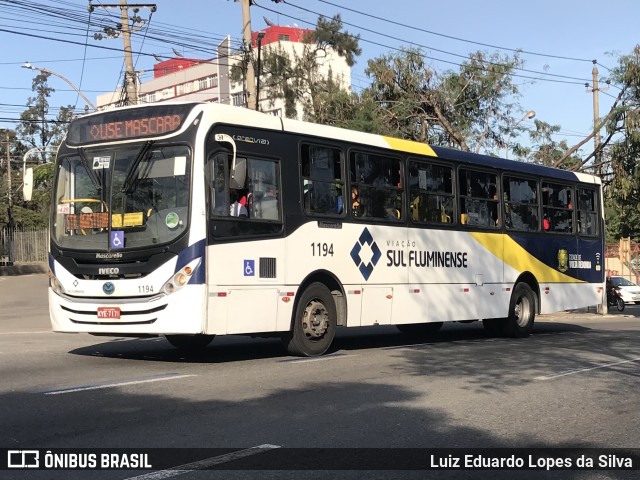 Viação Sul Fluminense 1194 na cidade de Volta Redonda, Rio de Janeiro, Brasil, por Luiz Eduardo Lopes da Silva. Número da foto: #10133575.