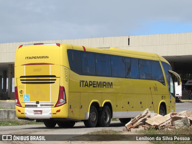 Viação Itapemirim 60027 na cidade de Caruaru, Pernambuco, Brasil, por Lenilson da Silva Pessoa. ID da foto: 10055660.