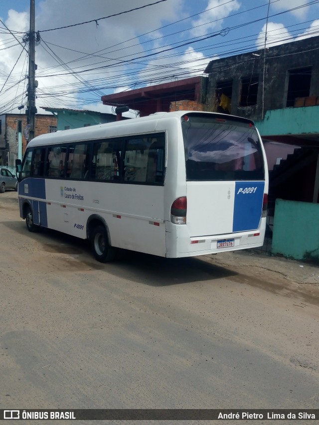 TRANSLAUF - Transporte Complementar de Lauro de Freitas P-0091 na cidade de Lauro de Freitas, Bahia, Brasil, por André Pietro  Lima da Silva. Número da foto: #10056340.
