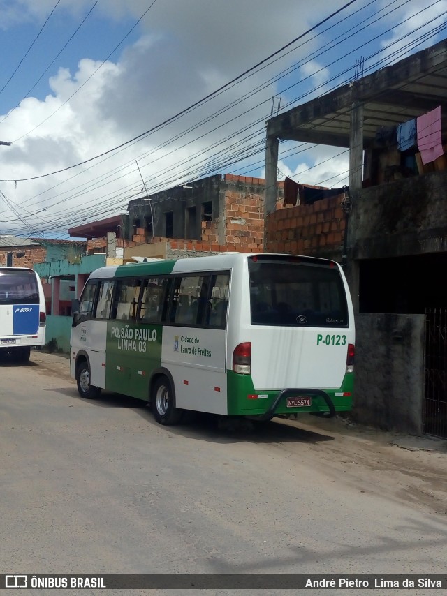 TRANSLAUF - Transporte Complementar de Lauro de Freitas P-0123 na cidade de Lauro de Freitas, Bahia, Brasil, por André Pietro  Lima da Silva. Número da foto: #10056317.