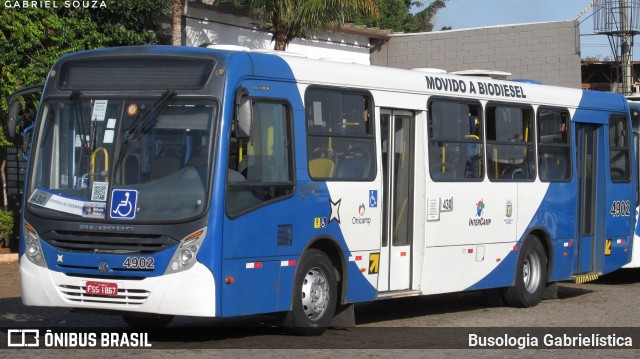 Onicamp Transporte Coletivo 4902 na cidade de Campinas, São Paulo, Brasil, por Busologia Gabrielística. Número da foto: #10137046.