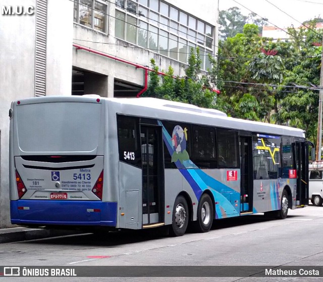 Next Mobilidade - ABC Sistema de Transporte 5413 na cidade de Diadema, São Paulo, Brasil, por Matheus Costa. Número da foto: #10136087.