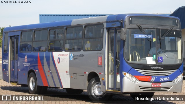 Transportes Capellini 32.069 na cidade de Hortolândia, São Paulo, Brasil, por Busologia Gabrielística. Número da foto: #10137052.