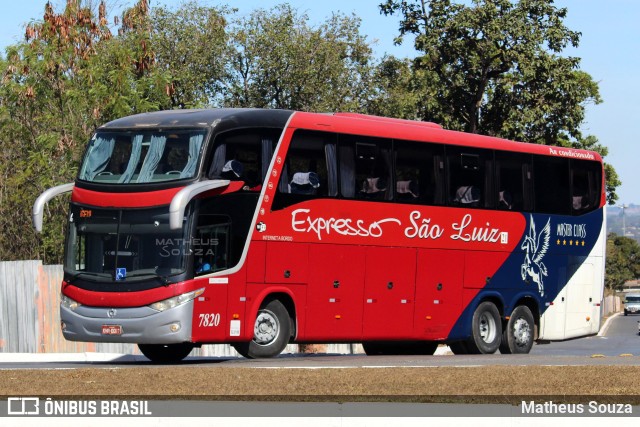 Expresso São Luiz 7820 na cidade de Brasília, Distrito Federal, Brasil, por Matheus Souza. Número da foto: #10136947.