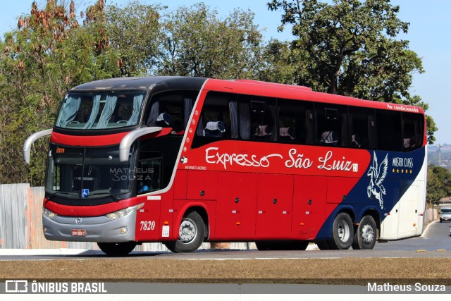 Expresso São Luiz 7820 na cidade de Brasília, Distrito Federal, Brasil, por Matheus Souza. ID da foto: 10136947.