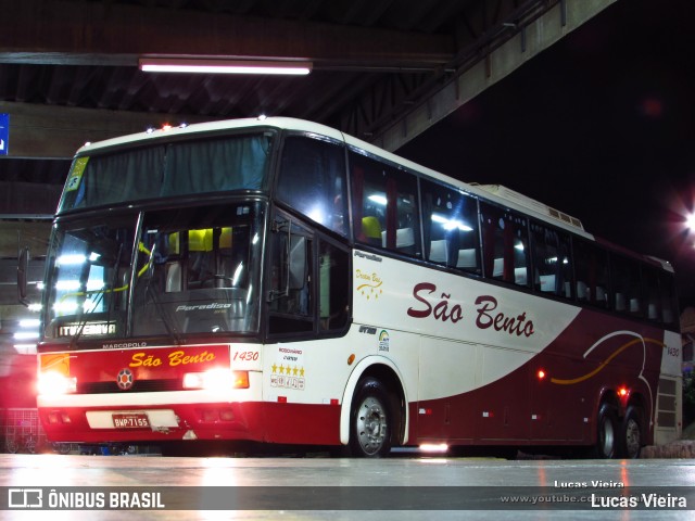 Viação São Bento Ribeirão Preto 1430 na cidade de Ribeirão Preto, São Paulo, Brasil, por Lucas Vieira. ID da foto: 10136329.