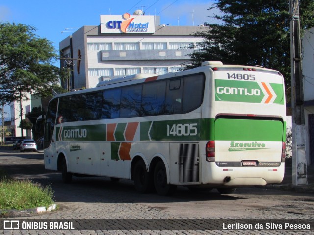 Empresa Gontijo de Transportes 14805 na cidade de Caruaru, Pernambuco, Brasil, por Lenilson da Silva Pessoa. ID da foto: 10136184.