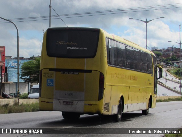 Viação Itapemirim 45801 na cidade de Caruaru, Pernambuco, Brasil, por Lenilson da Silva Pessoa. ID da foto: 10136134.