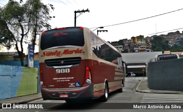 Santa Maria Fretamento e Turismo 900 na cidade de São Bernardo do Campo, São Paulo, Brasil, por Marco Antonio da Silva. ID da foto: 10059741.