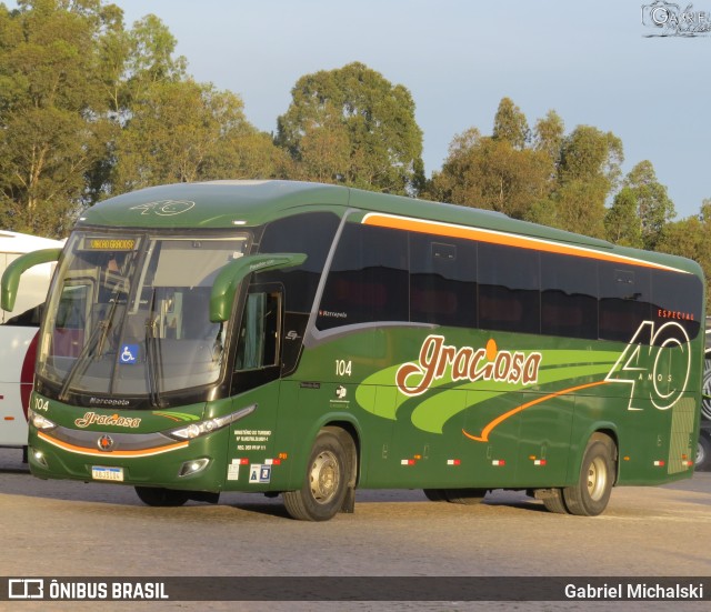 Viação Graciosa 104 na cidade de Curitiba, Paraná, Brasil, por Gabriel Michalski. Número da foto: #10058549.