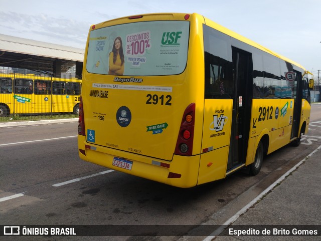 Viação Jundiaiense 2912 na cidade de Jundiaí, São Paulo, Brasil, por Espedito de Brito Gomes. ID da foto: 10058710.