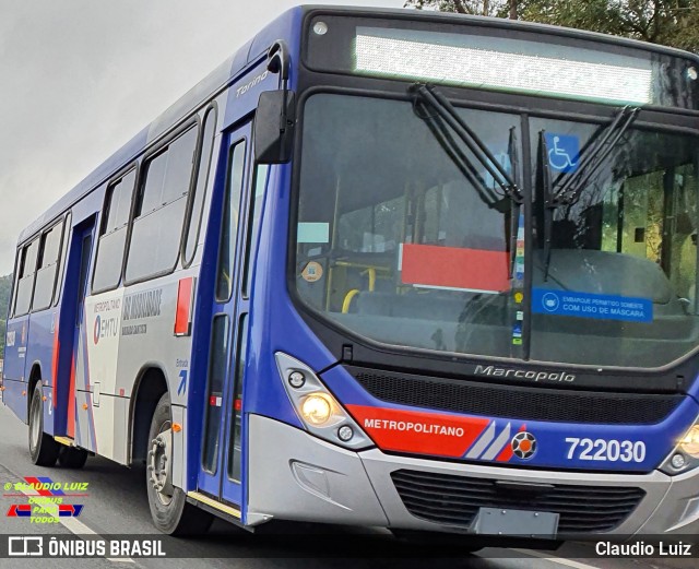 BR Mobilidade Baixada Santista 722030 na cidade de Barra Mansa, Rio de Janeiro, Brasil, por Claudio Luiz. Número da foto: #10059938.