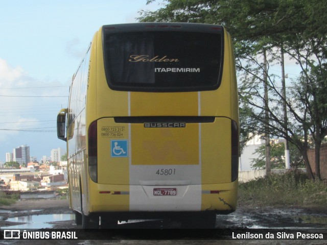 Viação Itapemirim 45801 na cidade de Caruaru, Pernambuco, Brasil, por Lenilson da Silva Pessoa. ID da foto: 10059582.