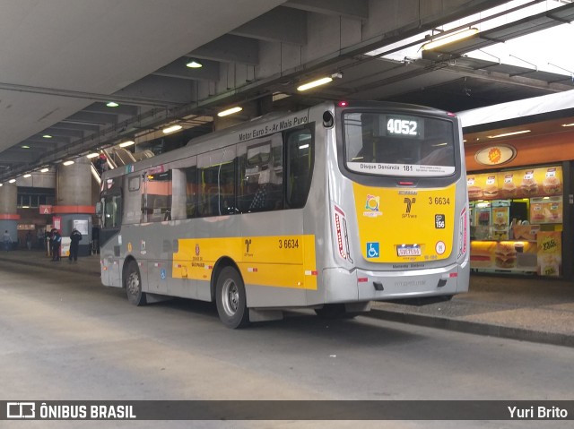 Transunião Transportes 3 6634 na cidade de São Paulo, São Paulo, Brasil, por Yuri Brito. ID da foto: 10061020.