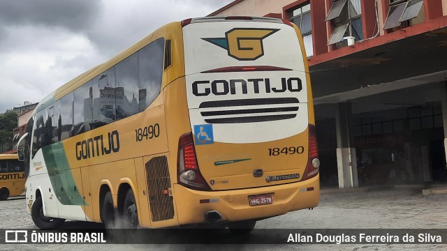Empresa Gontijo de Transportes 18490 na cidade de Governador Valadares, Minas Gerais, Brasil, por Allan Douglas Ferreira da Silva. Número da foto: #10061116.