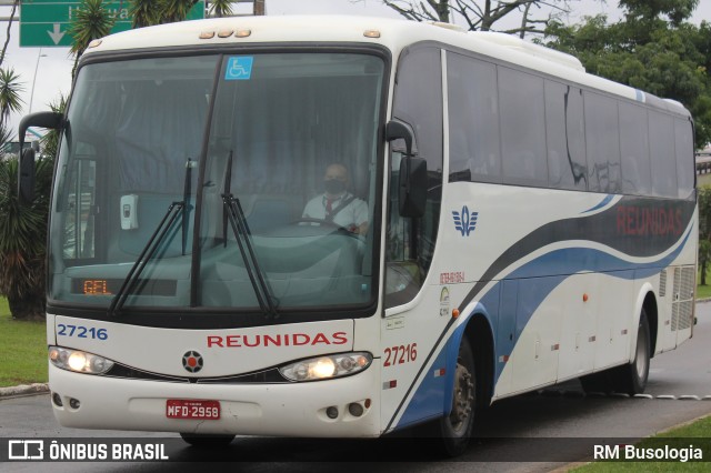 Reunidas Transportes Coletivos 27216 na cidade de Florianópolis, Santa Catarina, Brasil, por RM Busologia. Número da foto: #10063286.