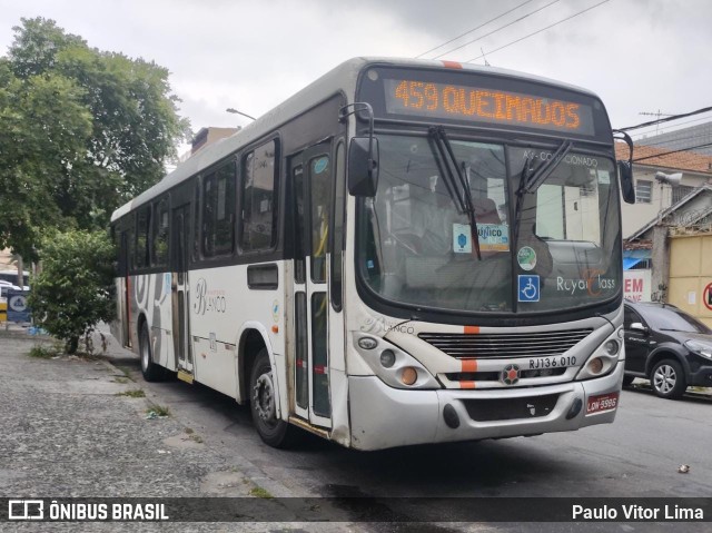 Transportes Blanco RJ 136.010 na cidade de Rio de Janeiro, Rio de Janeiro, Brasil, por Paulo Vitor Lima. Número da foto: #10061308.