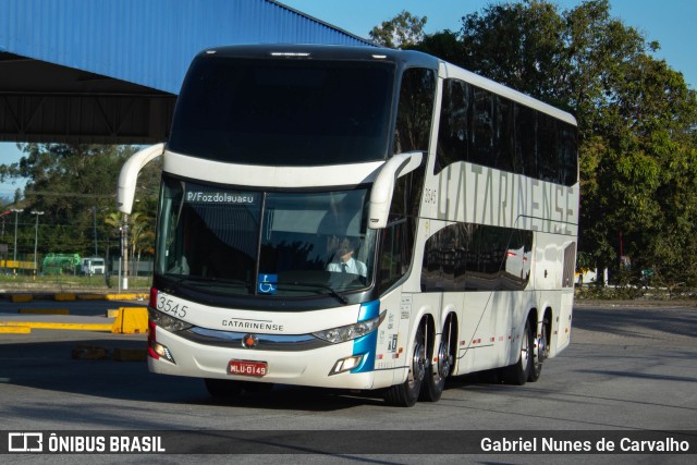 Auto Viação Catarinense 3545 na cidade de Resende, Rio de Janeiro, Brasil, por Gabriel Nunes de Carvalho. ID da foto: 10060869.