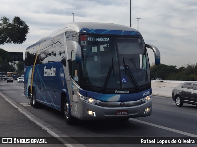 Viação Cometa 14123 na cidade de São Paulo, São Paulo, Brasil, por Rafael Lopes de Oliveira. ID da foto: 10061098.