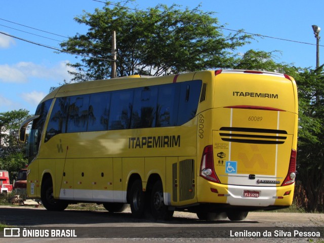 Viação Itapemirim 60089 na cidade de Caruaru, Pernambuco, Brasil, por Lenilson da Silva Pessoa. ID da foto: 10061667.