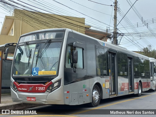 Viação Campo Belo 7 2557 na cidade de São Paulo, São Paulo, Brasil, por Matheus Neri dos Santos. Número da foto: #10063007.