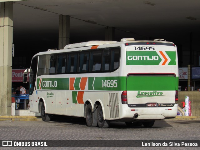 Empresa Gontijo de Transportes 14695 na cidade de Caruaru, Pernambuco, Brasil, por Lenilson da Silva Pessoa. ID da foto: 10065827.