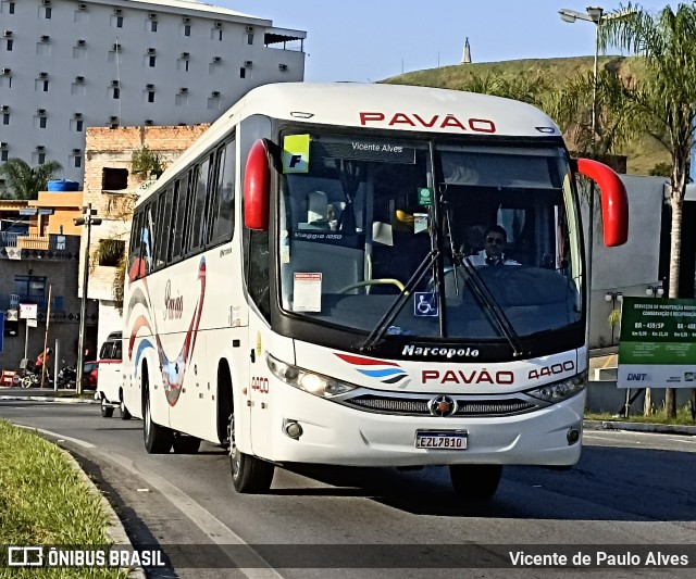 Turismo Pavão 4400 na cidade de Aparecida, São Paulo, Brasil, por Vicente de Paulo Alves. Número da foto: #10066059.