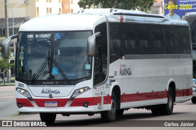 Expresso Maringá 6521 na cidade de Curitiba, Paraná, Brasil, por Carlos Júnior. ID da foto: 10070039.