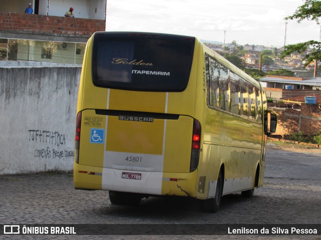 Viação Itapemirim 45801 na cidade de Caruaru, Pernambuco, Brasil, por Lenilson da Silva Pessoa. ID da foto: 10068941.