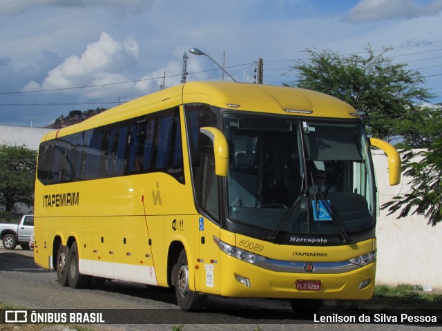 Viação Itapemirim 60089 na cidade de Caruaru, Pernambuco, Brasil, por Lenilson da Silva Pessoa. Número da foto: #10069008.
