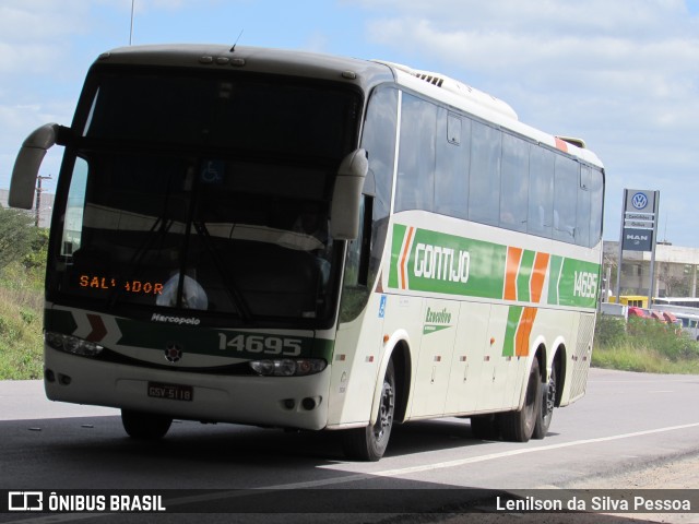 Empresa Gontijo de Transportes 14695 na cidade de Caruaru, Pernambuco, Brasil, por Lenilson da Silva Pessoa. ID da foto: 10068986.