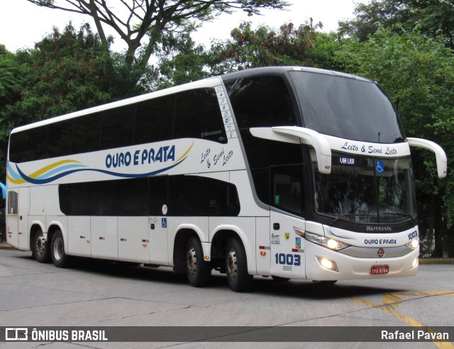 Viação Ouro e Prata 1003 na cidade de São Paulo, São Paulo, Brasil, por Rafael Pavan. Número da foto: #10068935.